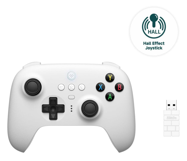 8BitDo Ultimate 2.4G Pad PC Hall Ed White - 1243073 - zdjęcie 2
